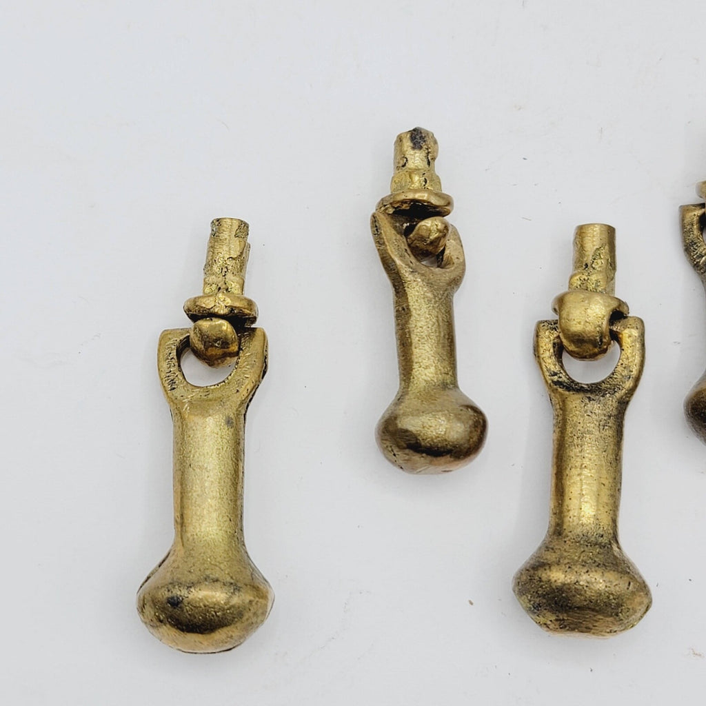 Set of 6 Vintage Brass Drawer Pulls Salvage Hardware Parts