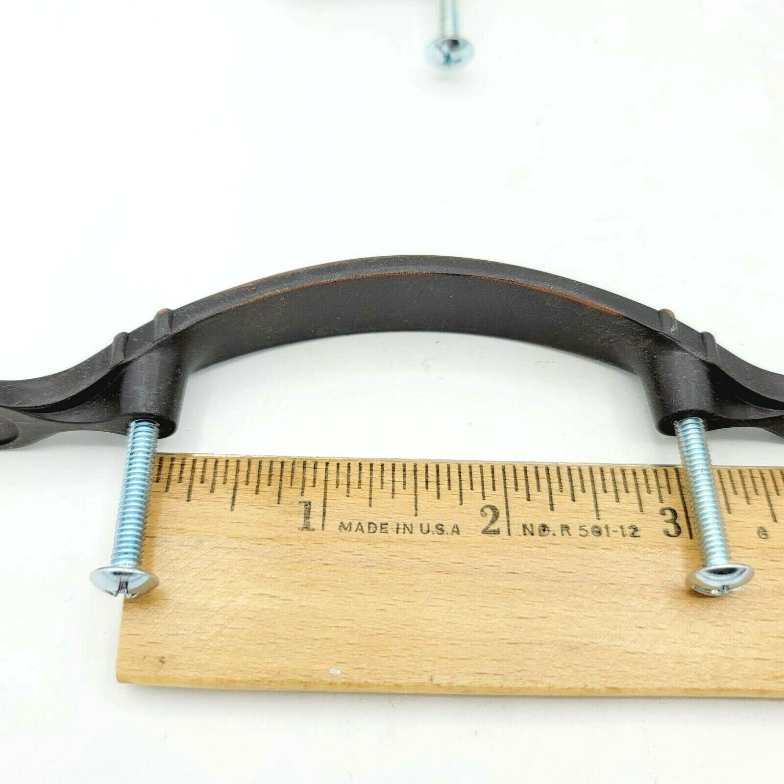 Dresser Pull Drawer Cabinet Door Handle Drop Knobs Bronze tone 3 in Lot of 4
