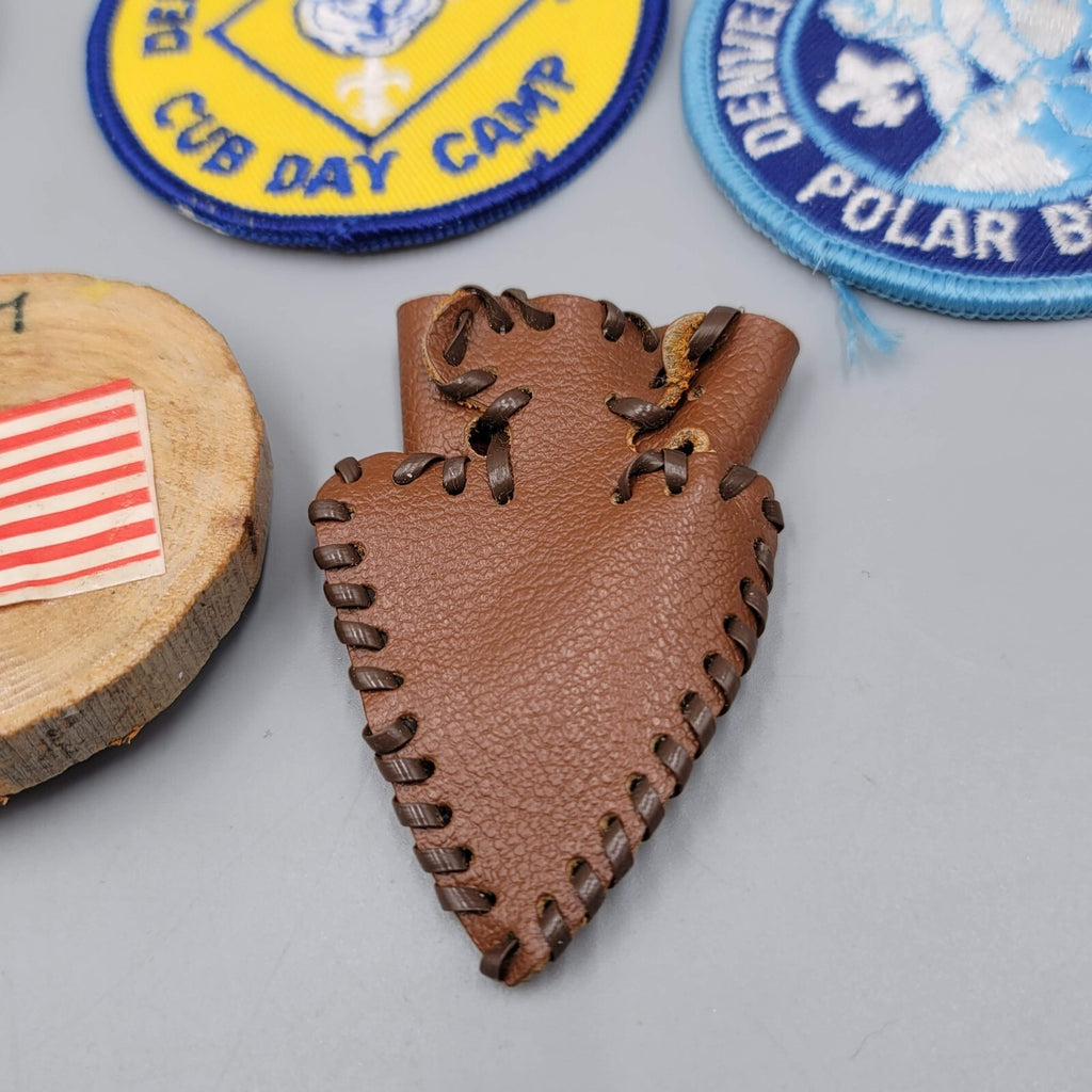 Vintage 1970s Boy Scouts Lot Patches Handmade Bolos Tie Slide