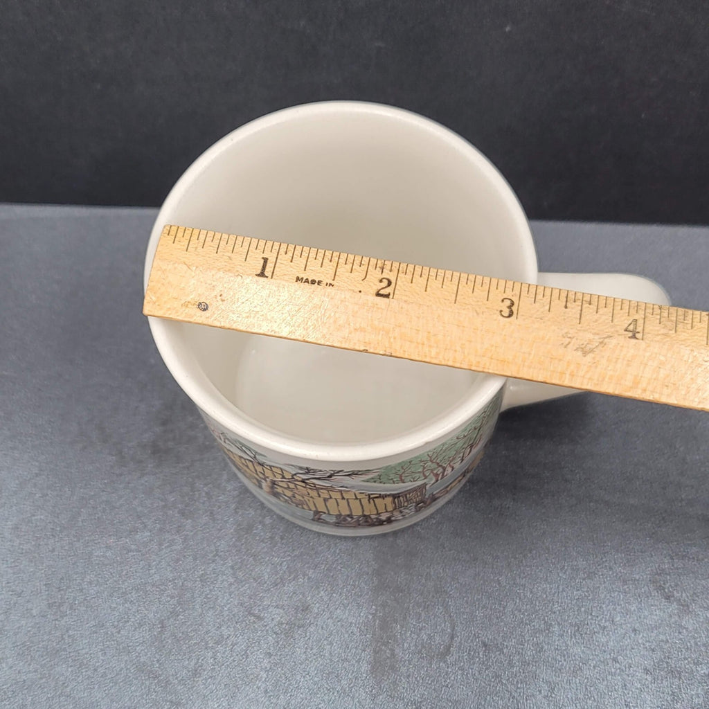 Sunny Stoneware Coffee Mug Made in Korea Winter Scene