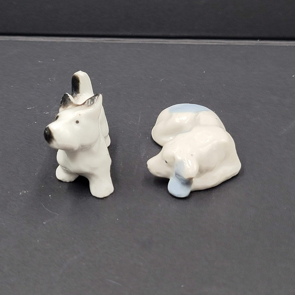 Vintage Ceramic Dog 2 in Scottie Dachsund Miniature