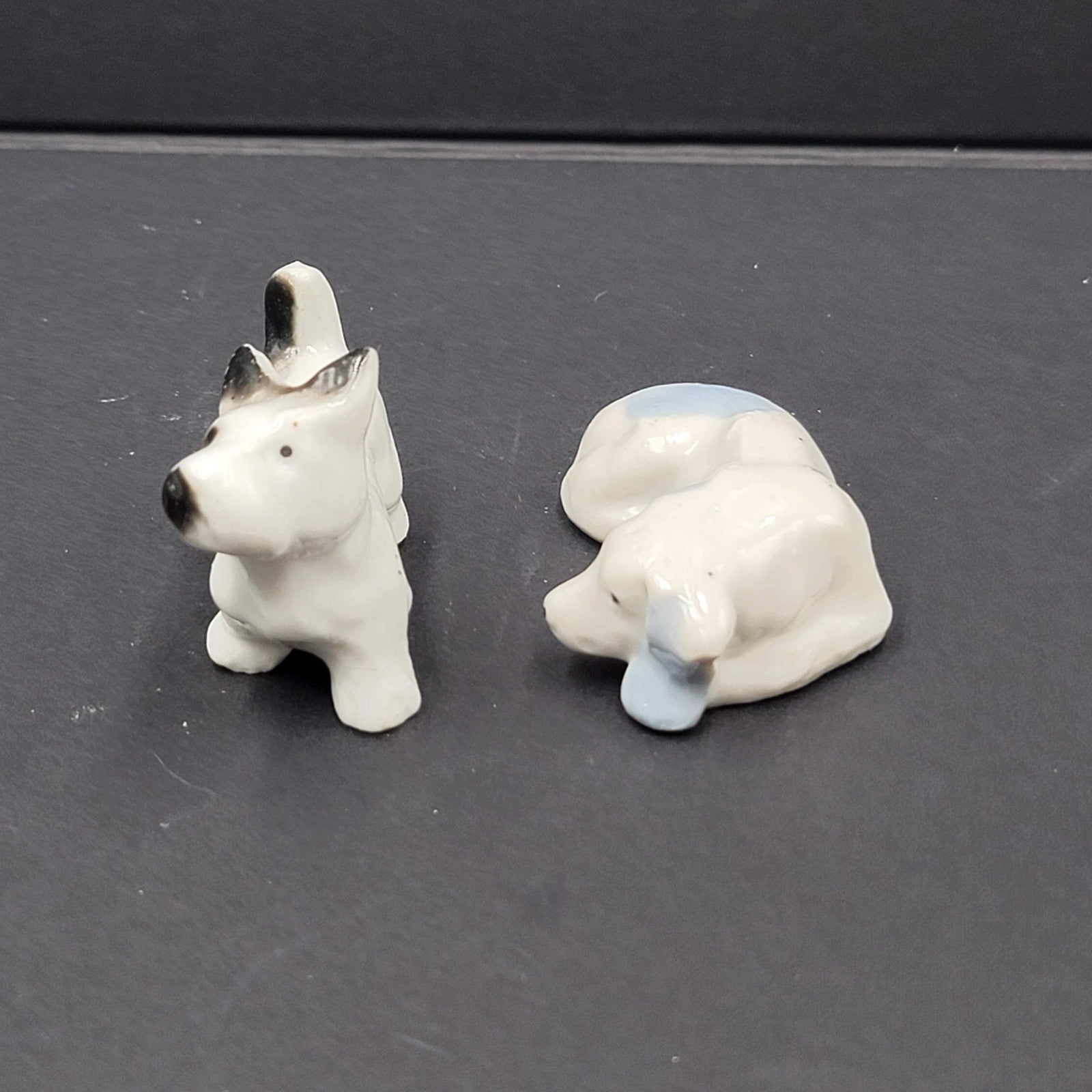 Vintage Ceramic Dog 2 in Scottie Dachsund Miniature