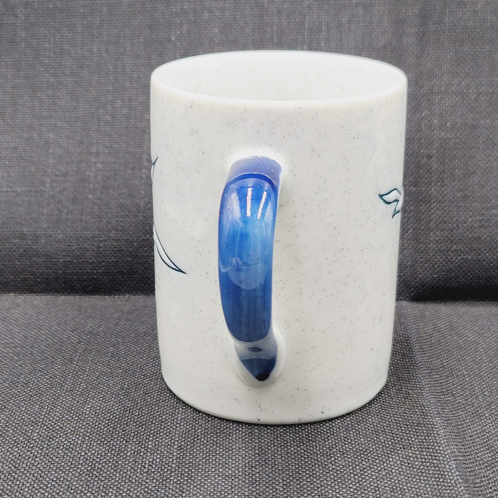 Galveston Island Coffee Mug Stoneware Cup Beach Souvenir Birds Blue Gray