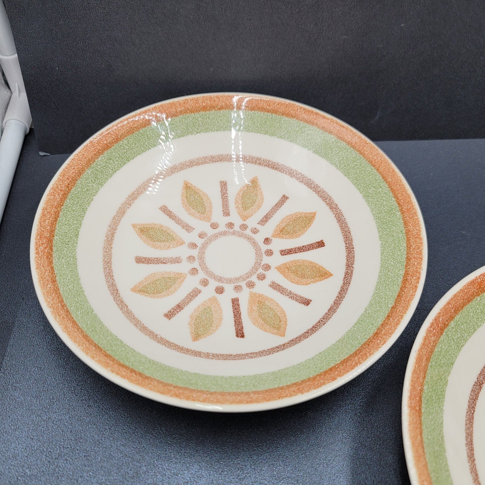 Vintage Taylor Smith Ironstone Salad Bowls Indian Morn Lot of 2 Mid Mod 7.25"