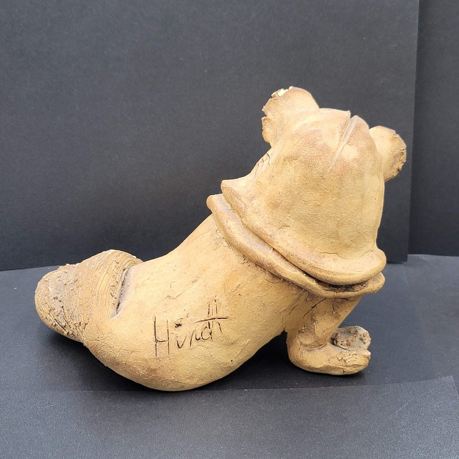Vintage Max Hindt Clay Pottery Figurine Walrus 1970s Whimsical