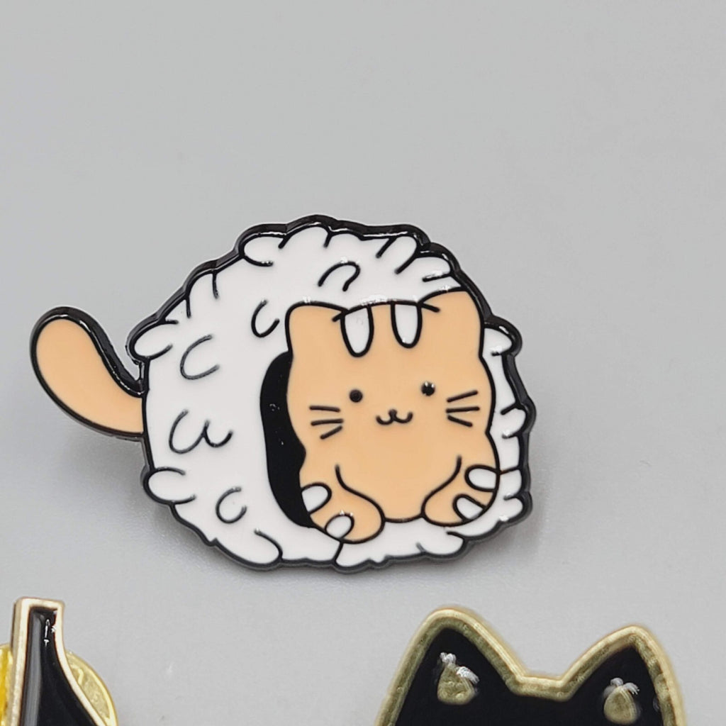 Lot of 7 Cat Theme Enamel Lapel Hat Pin Kitty Cats