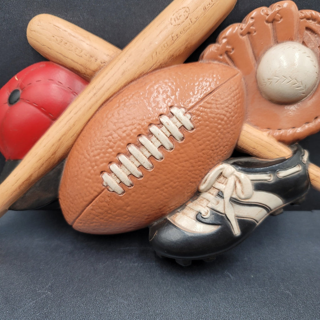 Burwood SPORTS VTG Wall Plaques Decor BASEBALL Football Home Interior 3260