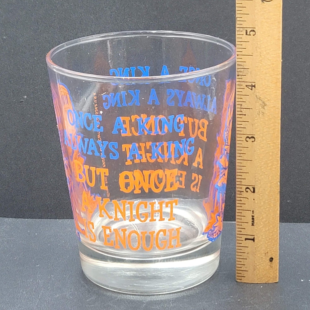 Vintage Bar Glass Once A Knight Is Enough Once A King Always A King