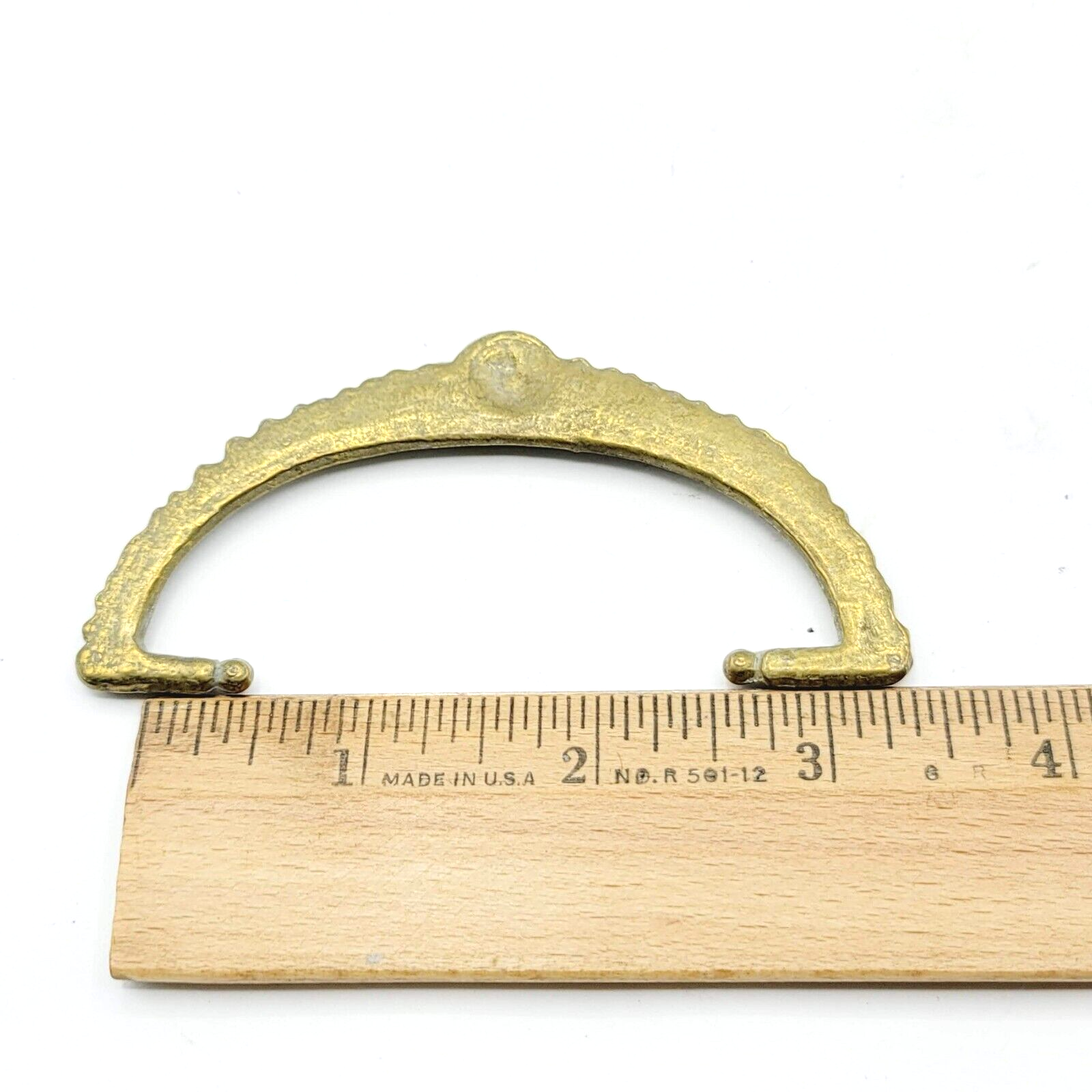 Vintage Brass FACE Ornate Bail Pull Handle Replacement Set of 2 - 3"