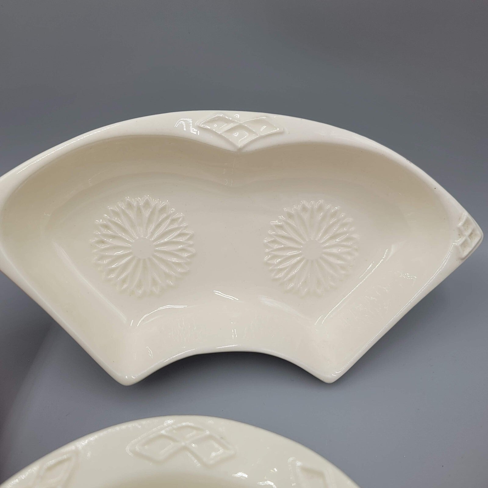 Vintage Wade California Orange White Veggie Chip And Dip Set MCM