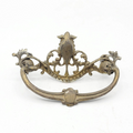 Vintage SINGLE Brass Drawer Pull Handle Gold Salvage 3"