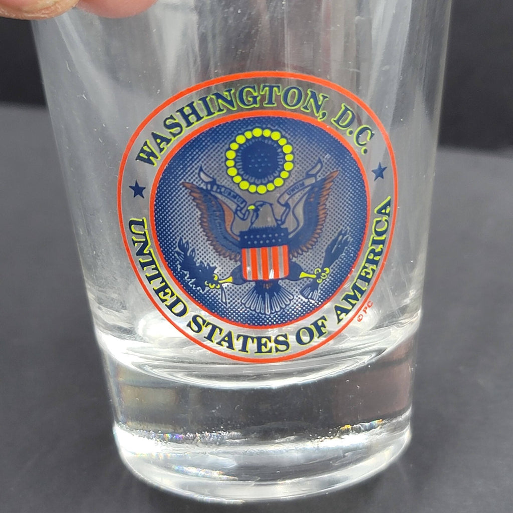 Washington DC Shot Glass Presidential Emblem Eagle Souvenir