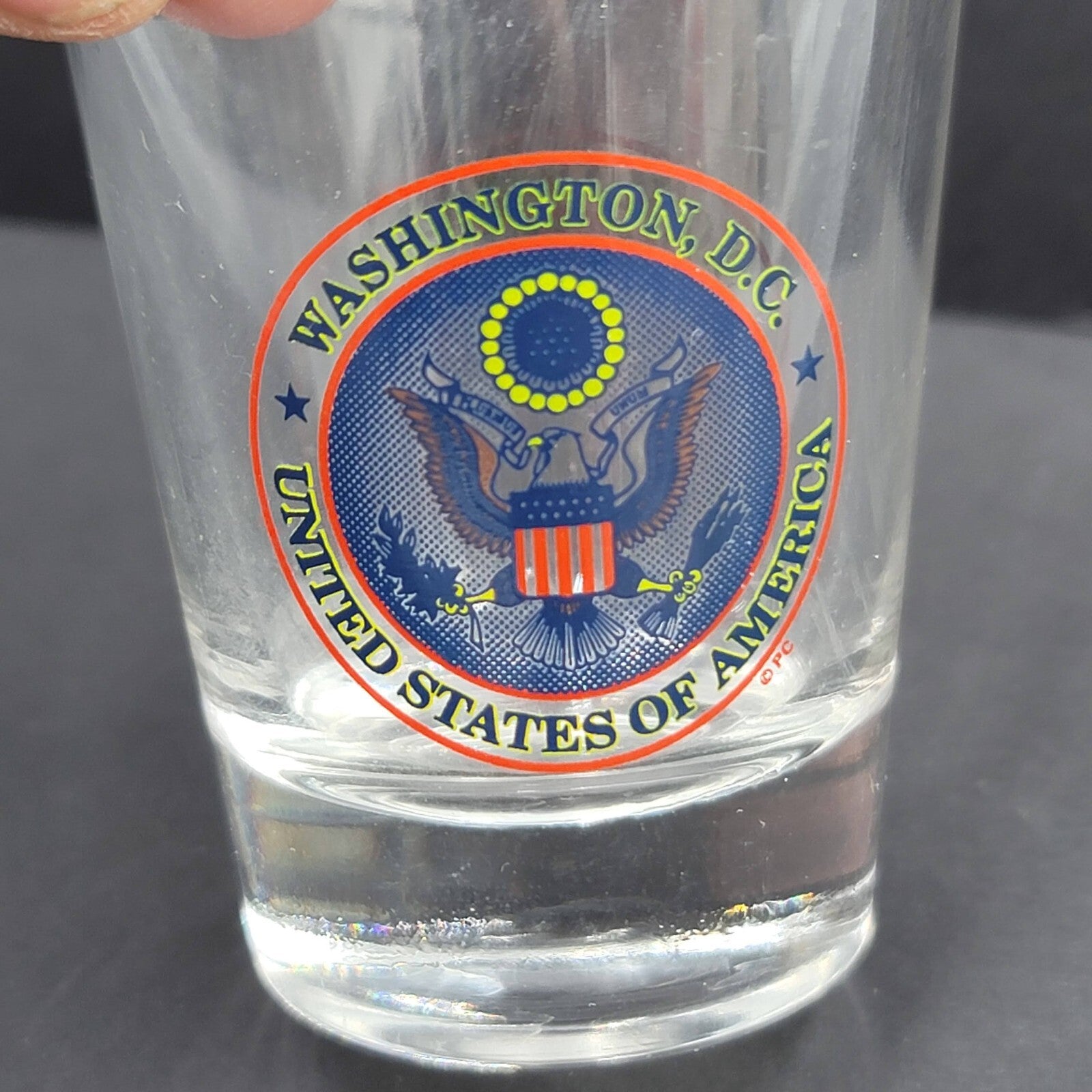 Washington DC Shot Glass Presidential Emblem Eagle Souvenir