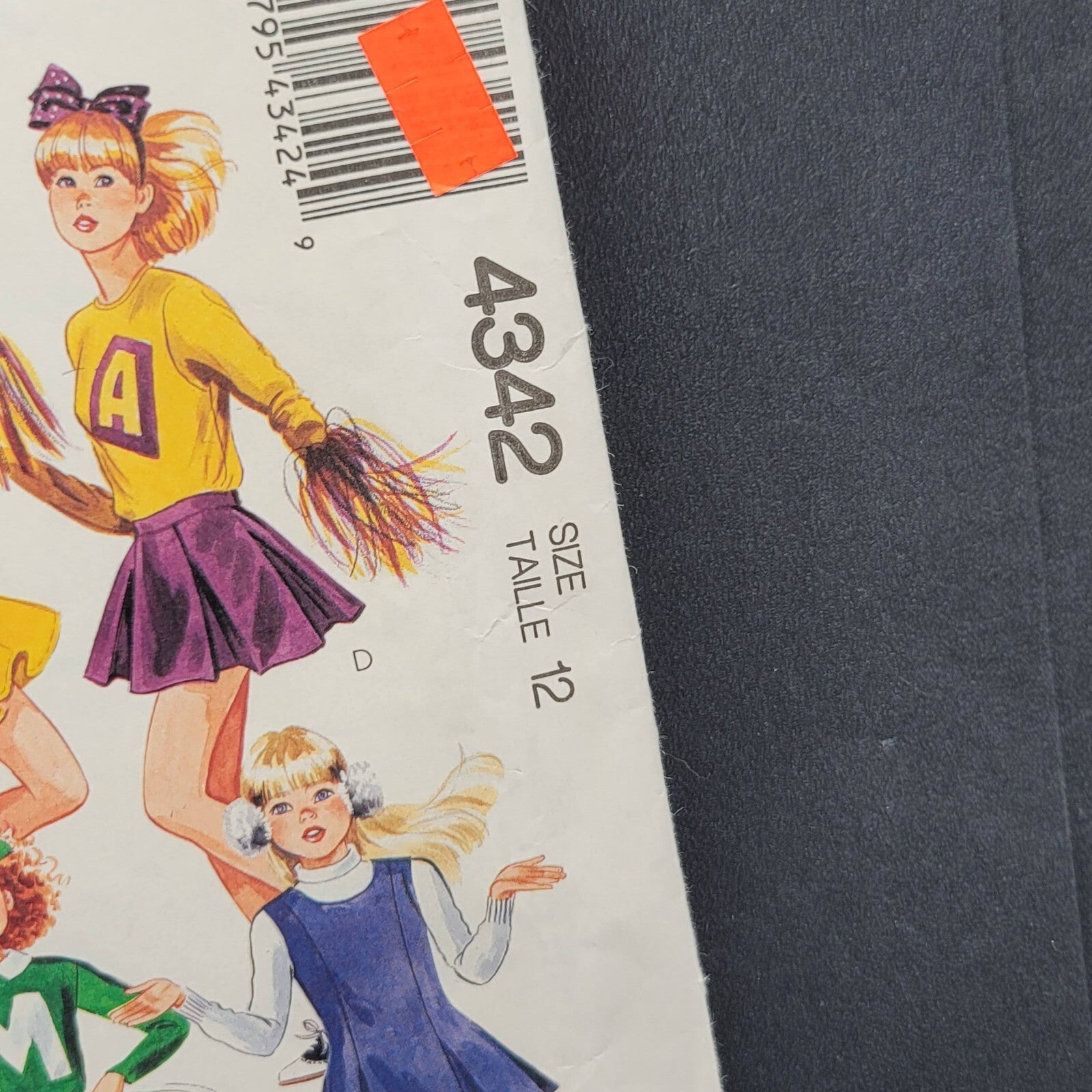McCalls 4342  Sewing pattern Girls Cheerleader Costumes Size 12 NEW UNCUT