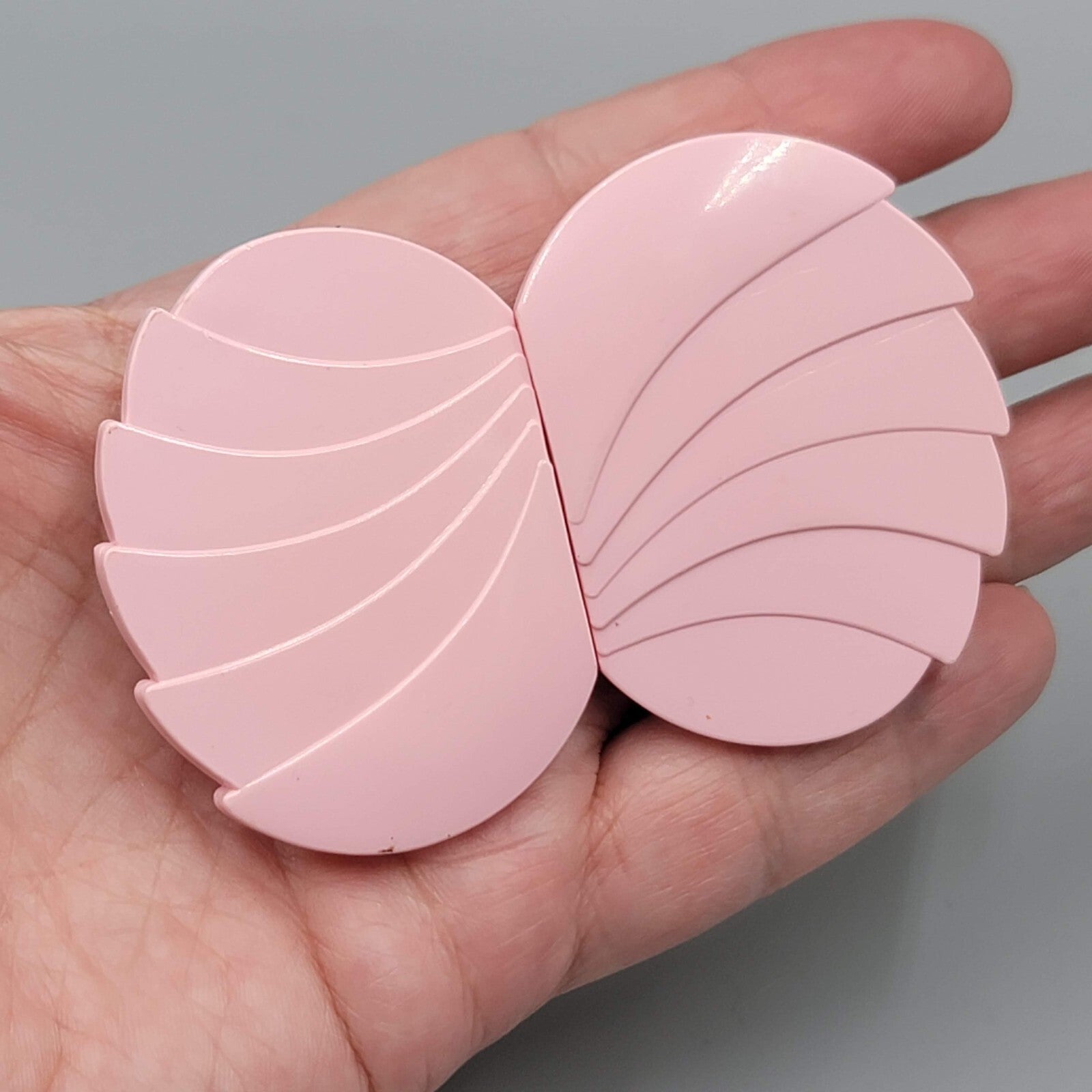Vintage Belt Buckle Pink Plastic Mid Century