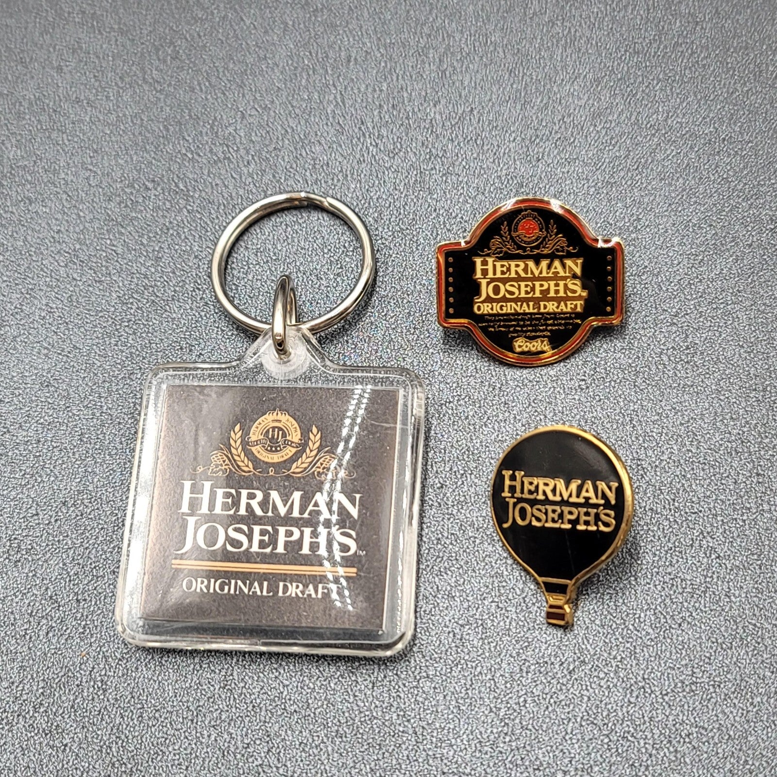 Herman Josephs By Coors Pin Special Premium Beer Pinback Lapel Hat Keychain Lot