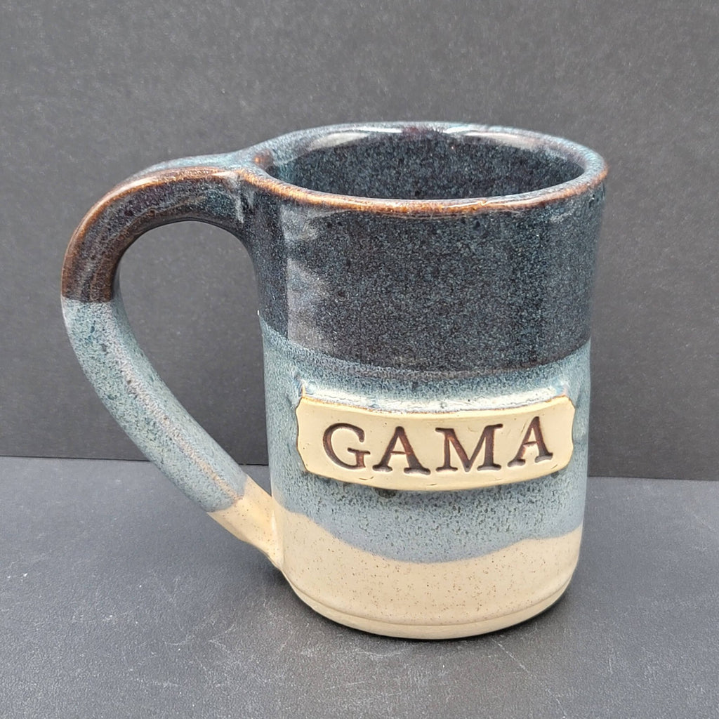 Stegall Signed Handmade Clay Pottery Gama Coffee Tea Mug Cup Tennesee Blue