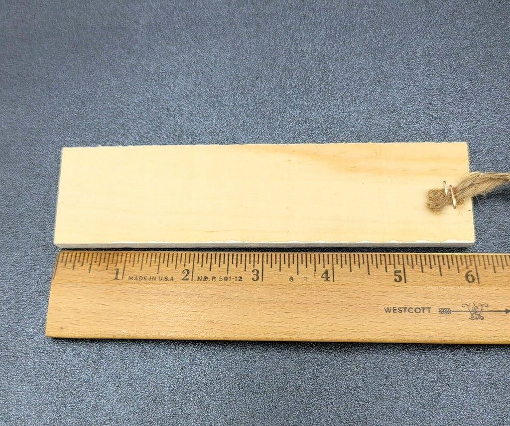 Wood Believe Christmas Tree Ornament Holly Whitewash Lot of 6   6" x 1 1/2"