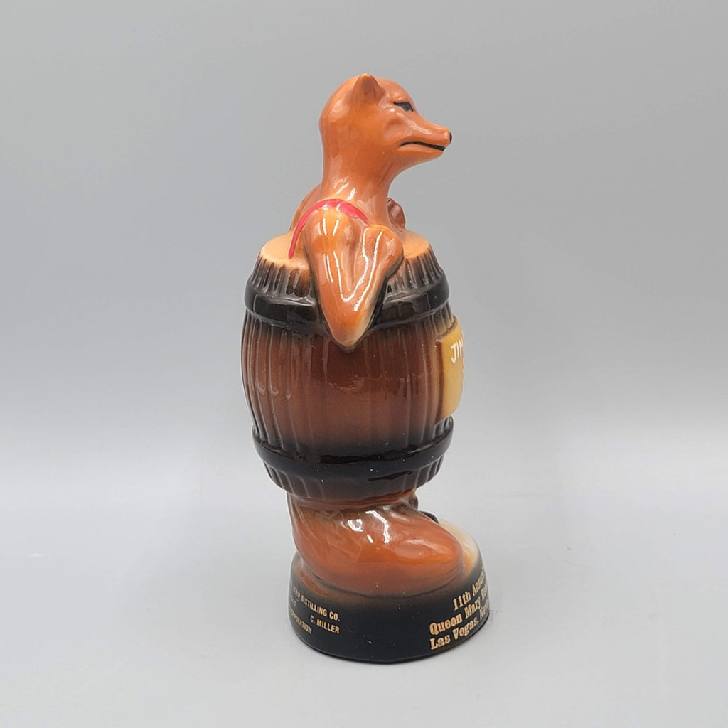 Vtg Jim Beam Fox Barrel Las Vegas 11th Convention Ceramic Paperweight