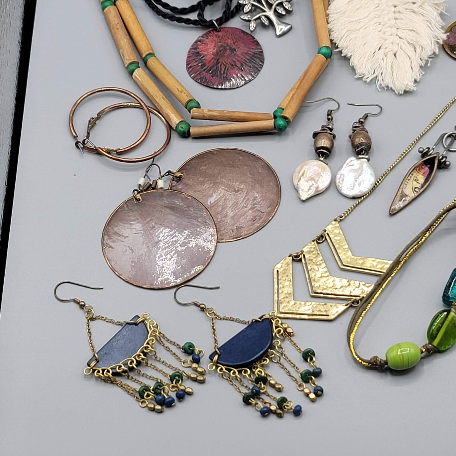 Colorful Jewelry Lot Necklaces Bracelets Earrings 38 pcs ALL WEARABLE or RESALE