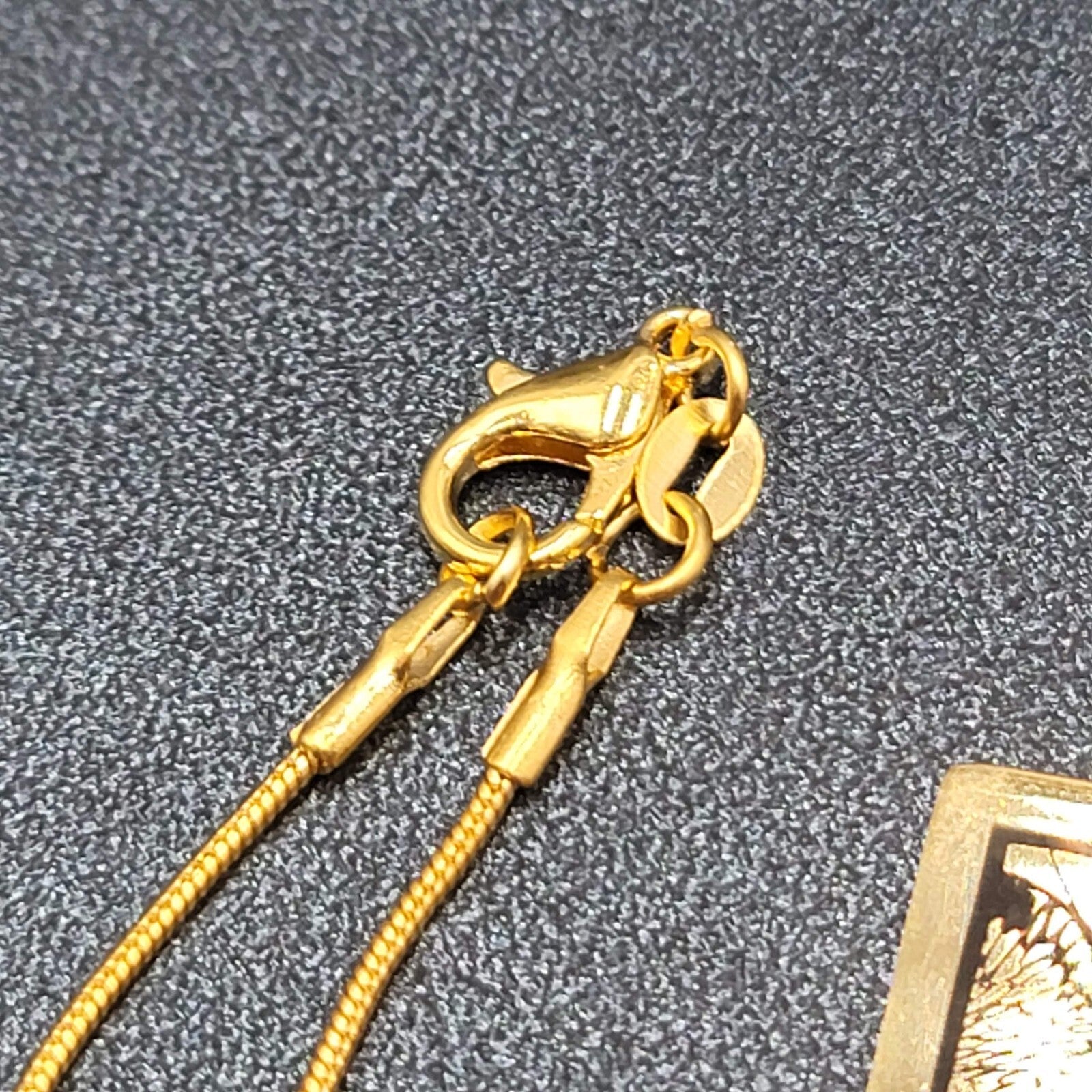 JUDGEMENT Tarot Card Pendant Necklace Major Arcana Gold tone 18”.