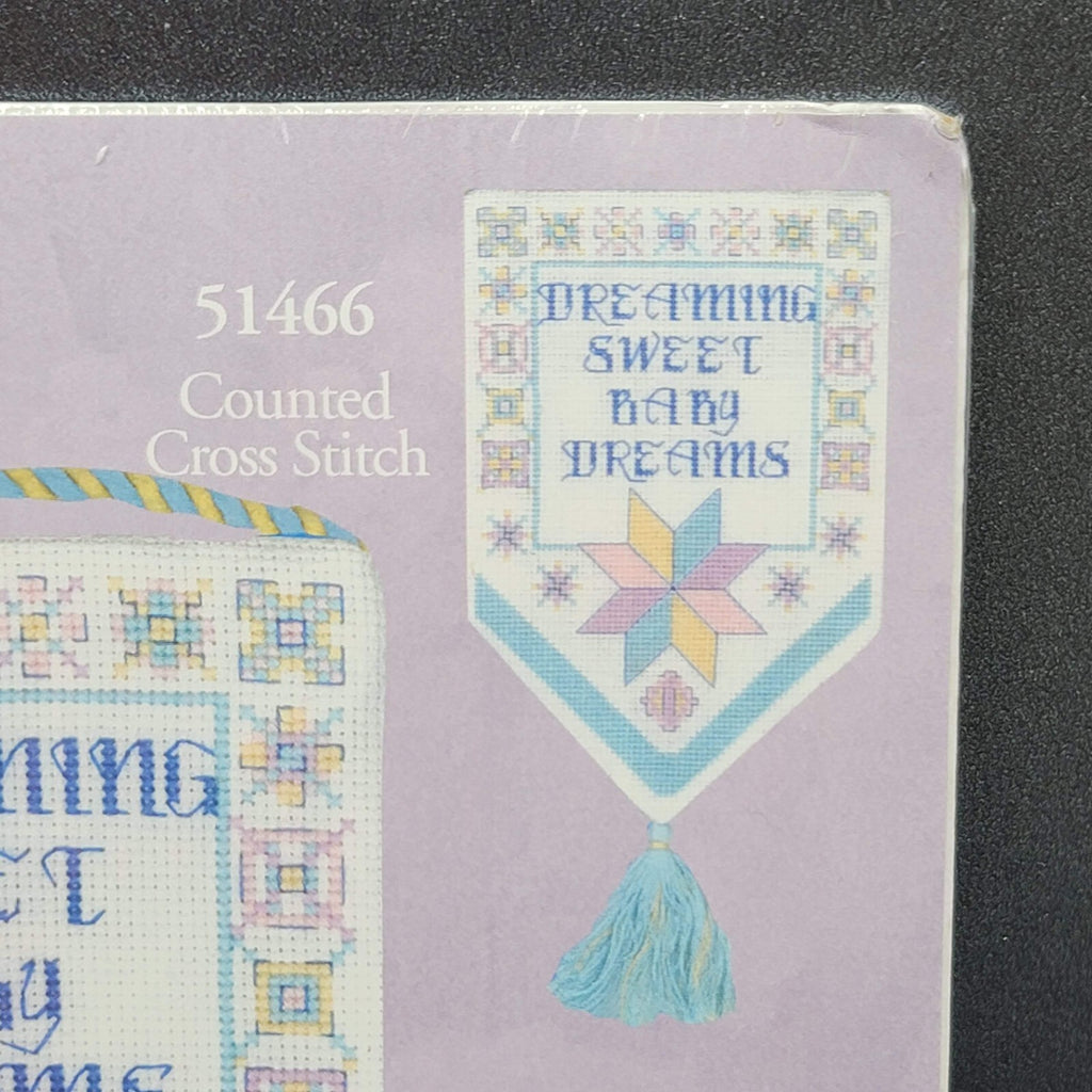 VTG CANDAMAR DESIGNS DREAMING SWEET BABY DREAMS 51466 DOORKNOB BANNER NEW 2003