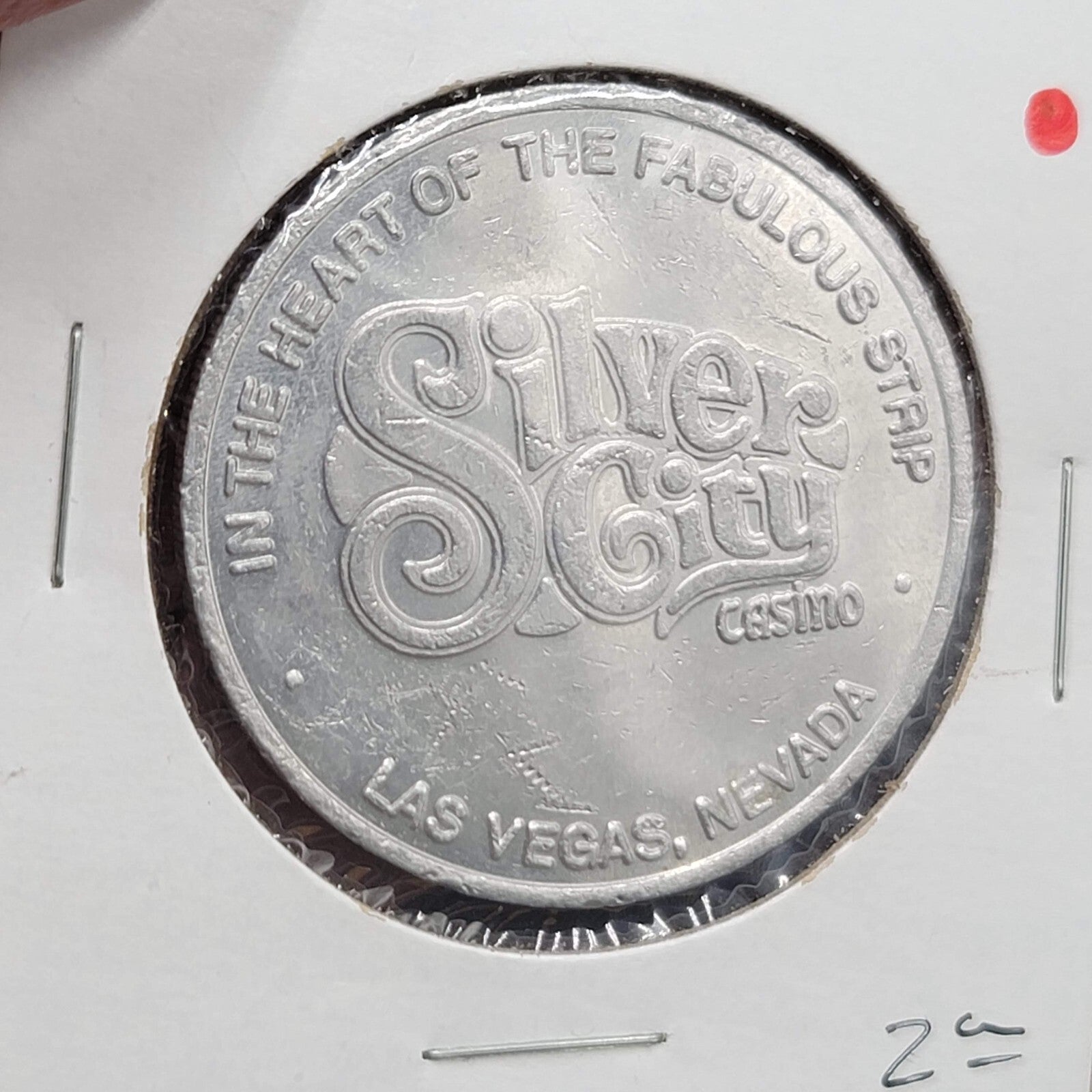 Vintage Silver City Casino Free Play Token Aluminum Las Vegas 1 5/8"
