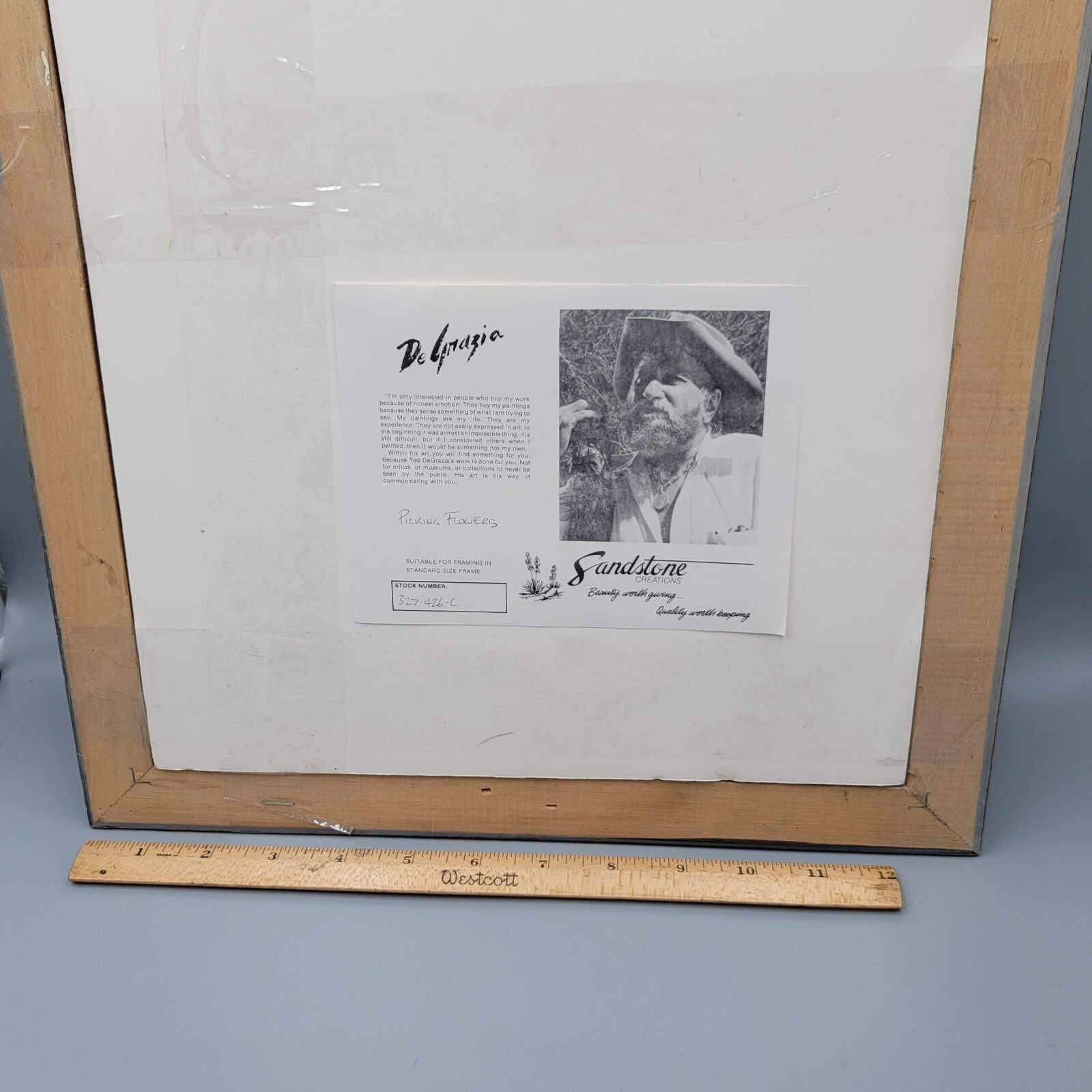 Ted De Grazia Professionally Matted Framed Print Flower Boy A Midnight Sketch