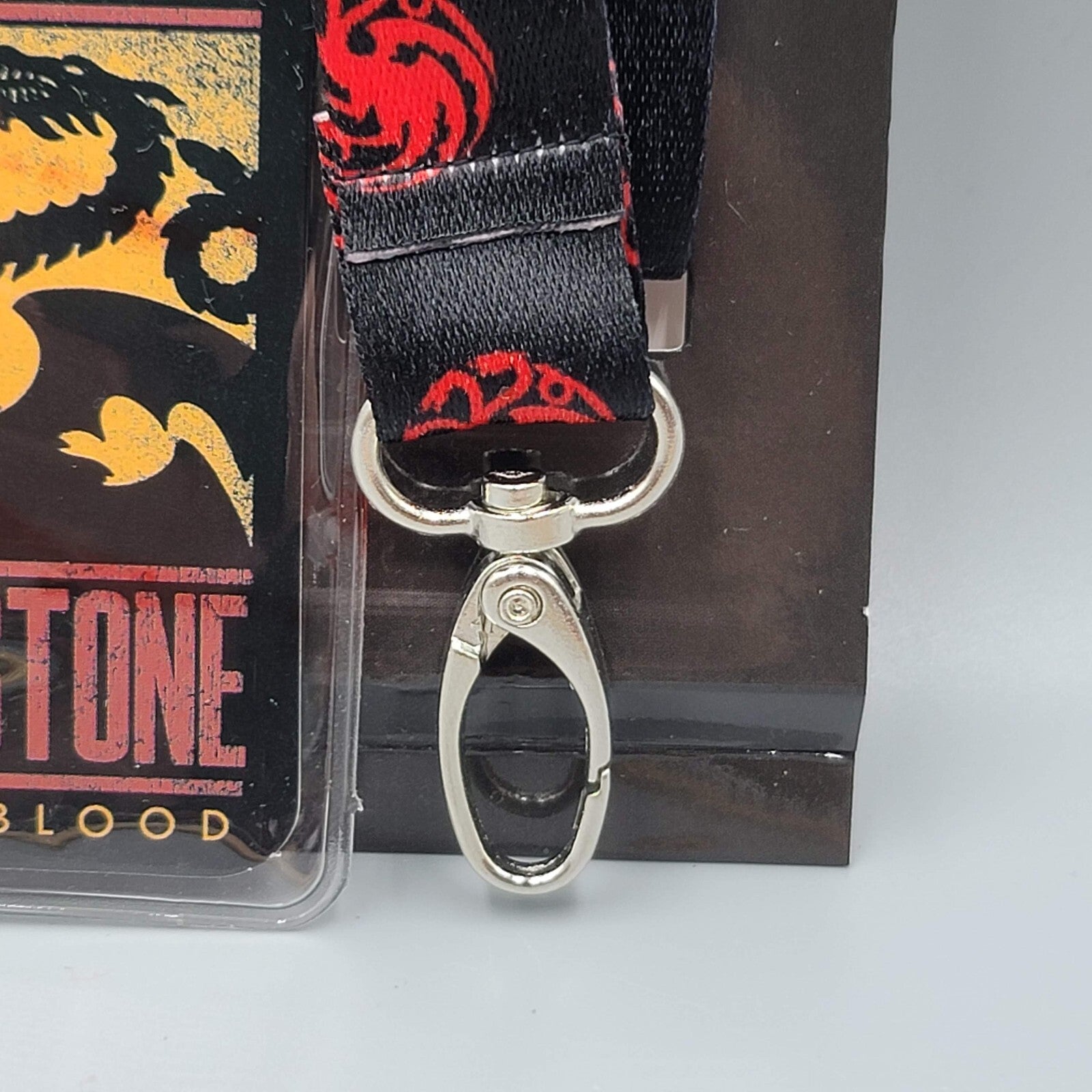 Game of Thrones Lanyard Targaryen ID Badge Holder House of the Dragon Black Red