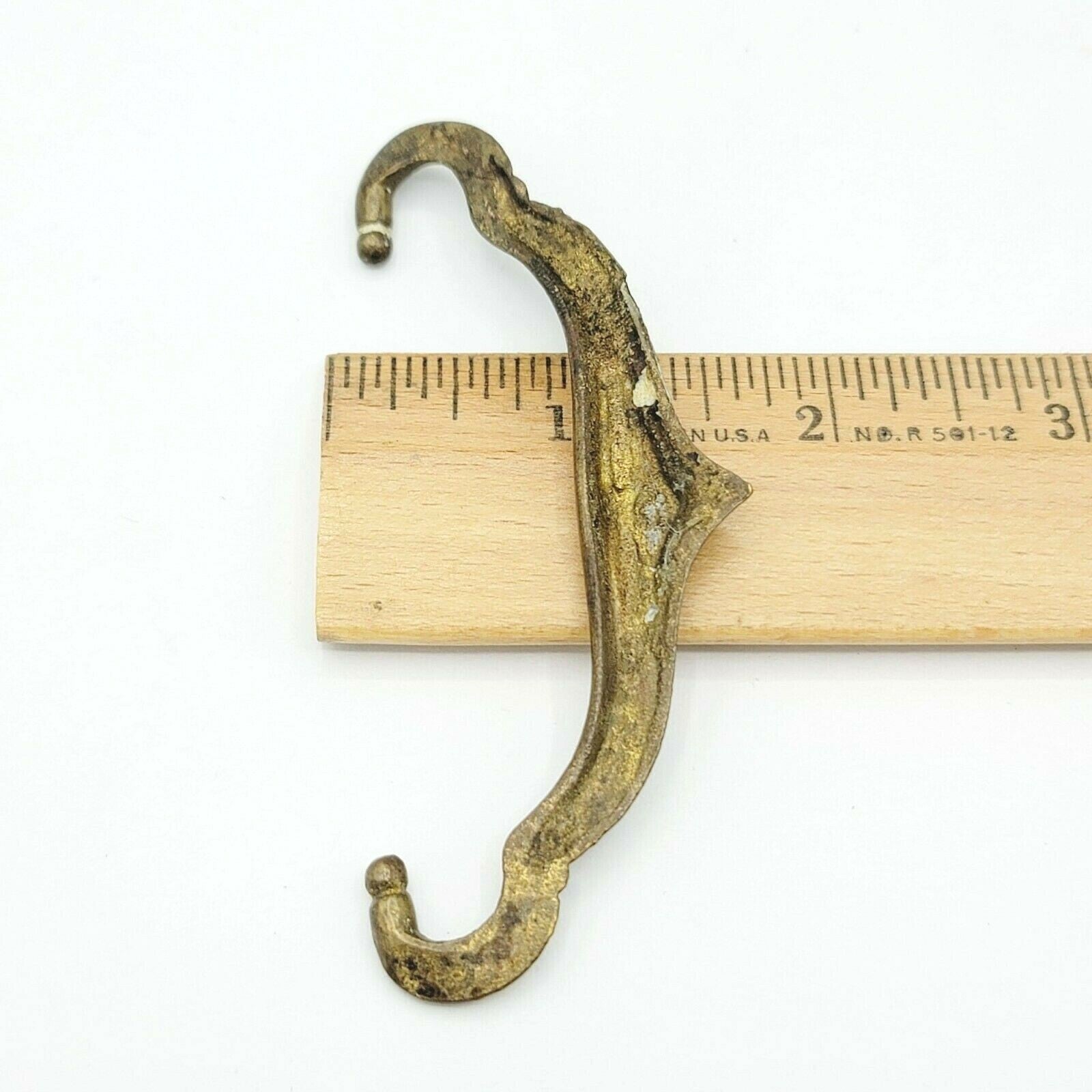 Vintage Single Brass Ornate Bail Pull for 3 in Pull Handle Replacement  0183