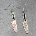Killing It Pierced Earrings Bloody Dagger Halloween Spooky Dangle 1.75"