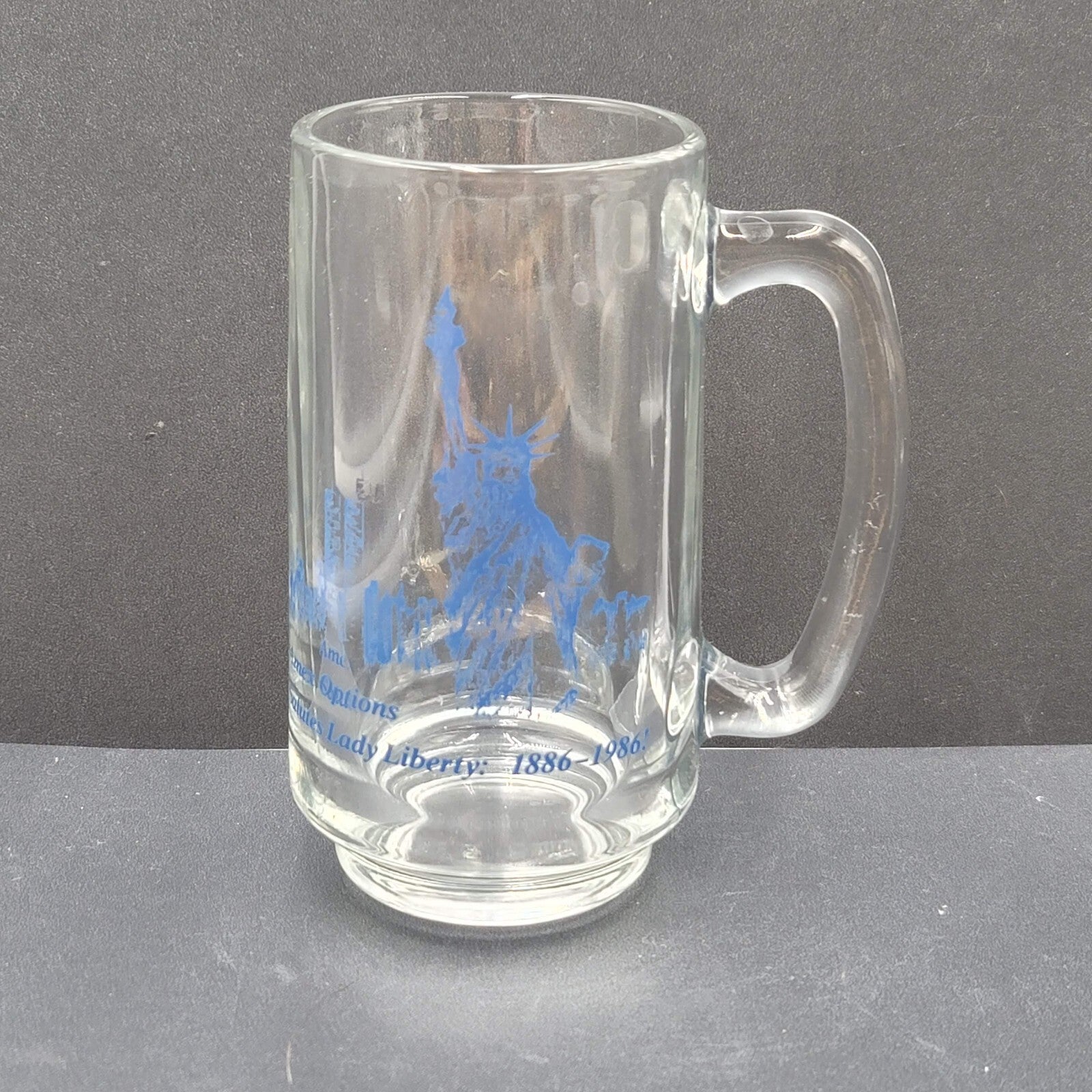 Vintage Amex Options 1986 America Salutes the Lady Statue of Liberty Glass Mug