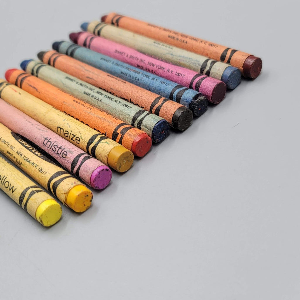 Binney & Smith Crayola Crayons 11 Vintage Rare Retired Indian Red USA Umber etc