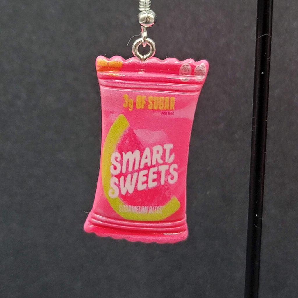 New SMART SWEETS Candy Pierced Earrings Acrylic Dangle 1.25"