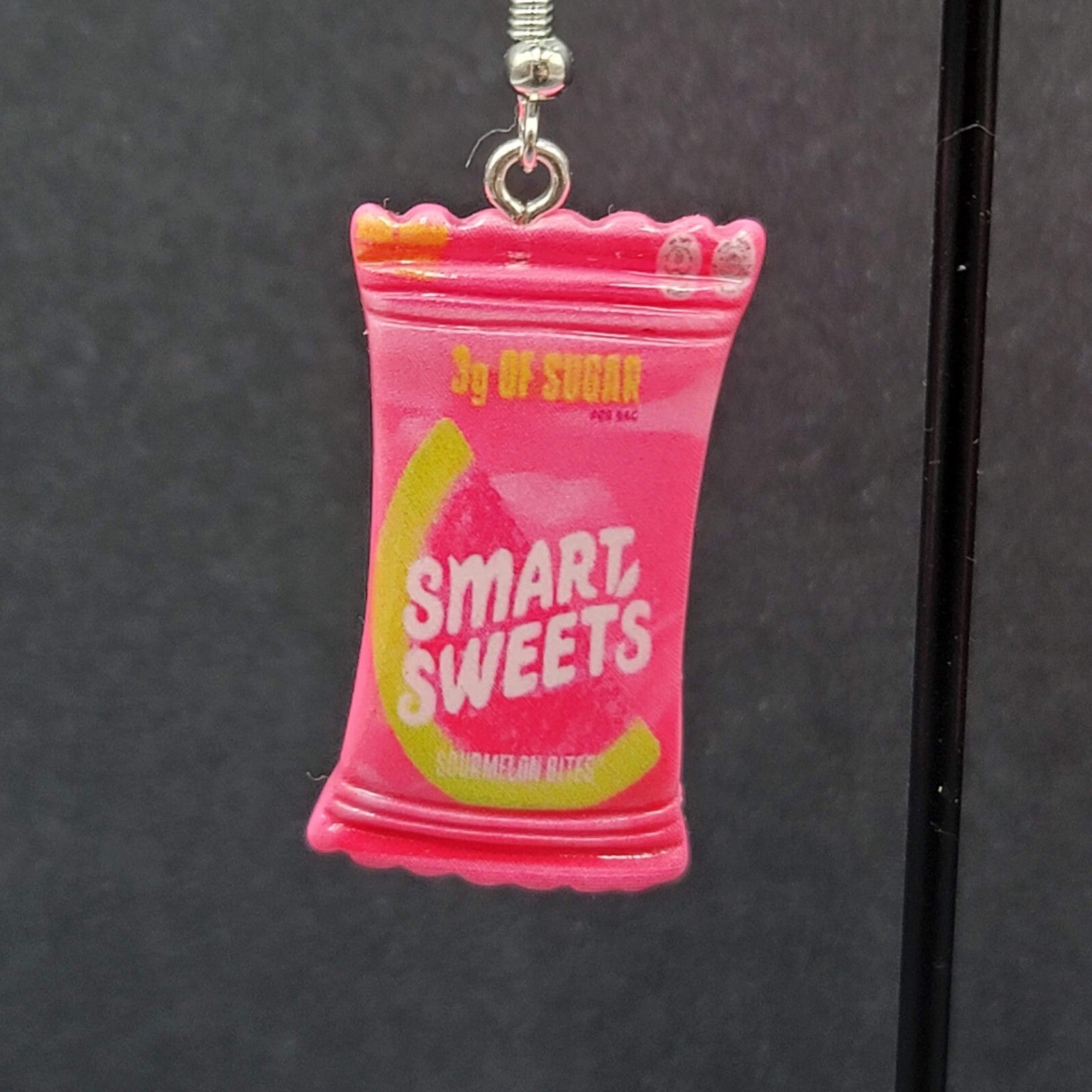 New SMART SWEETS Candy Pierced Earrings Acrylic Dangle 1.25"