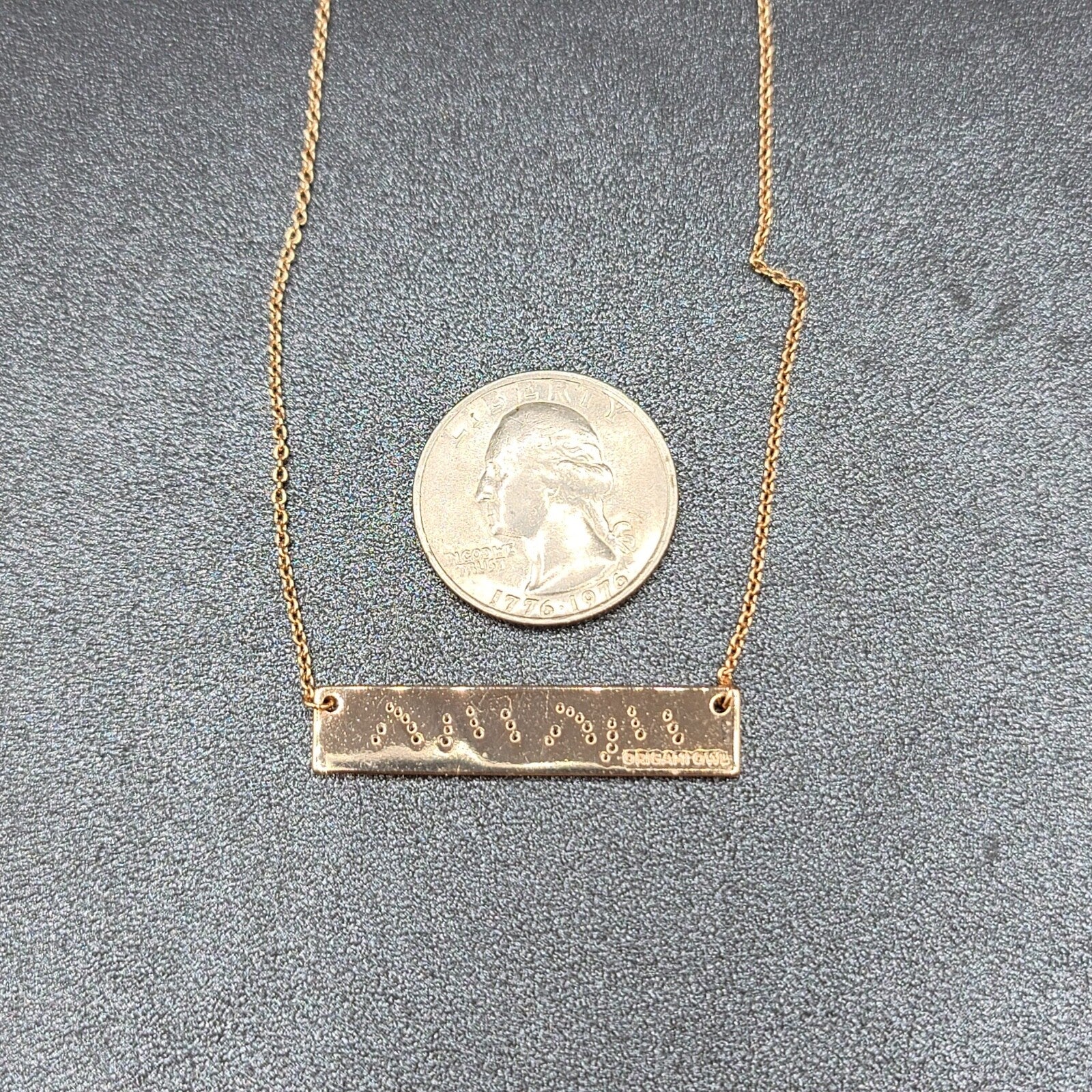 ORIGAMI OWL Necklace Rose Gold tone MAMA Bar Pendant Crystal Mom Mother 16" -18"