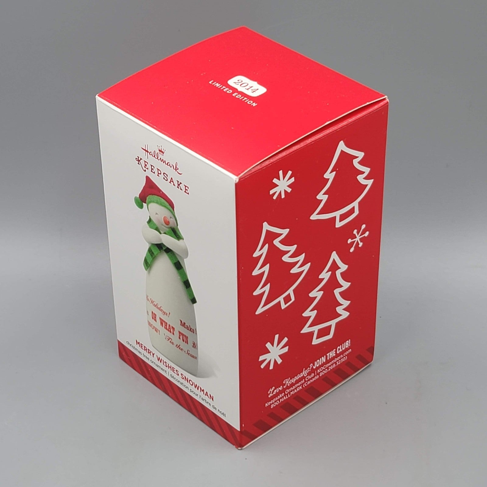 2014 Hallmark Keepsake Ornament Merry Wishes Snowman Green Scarf