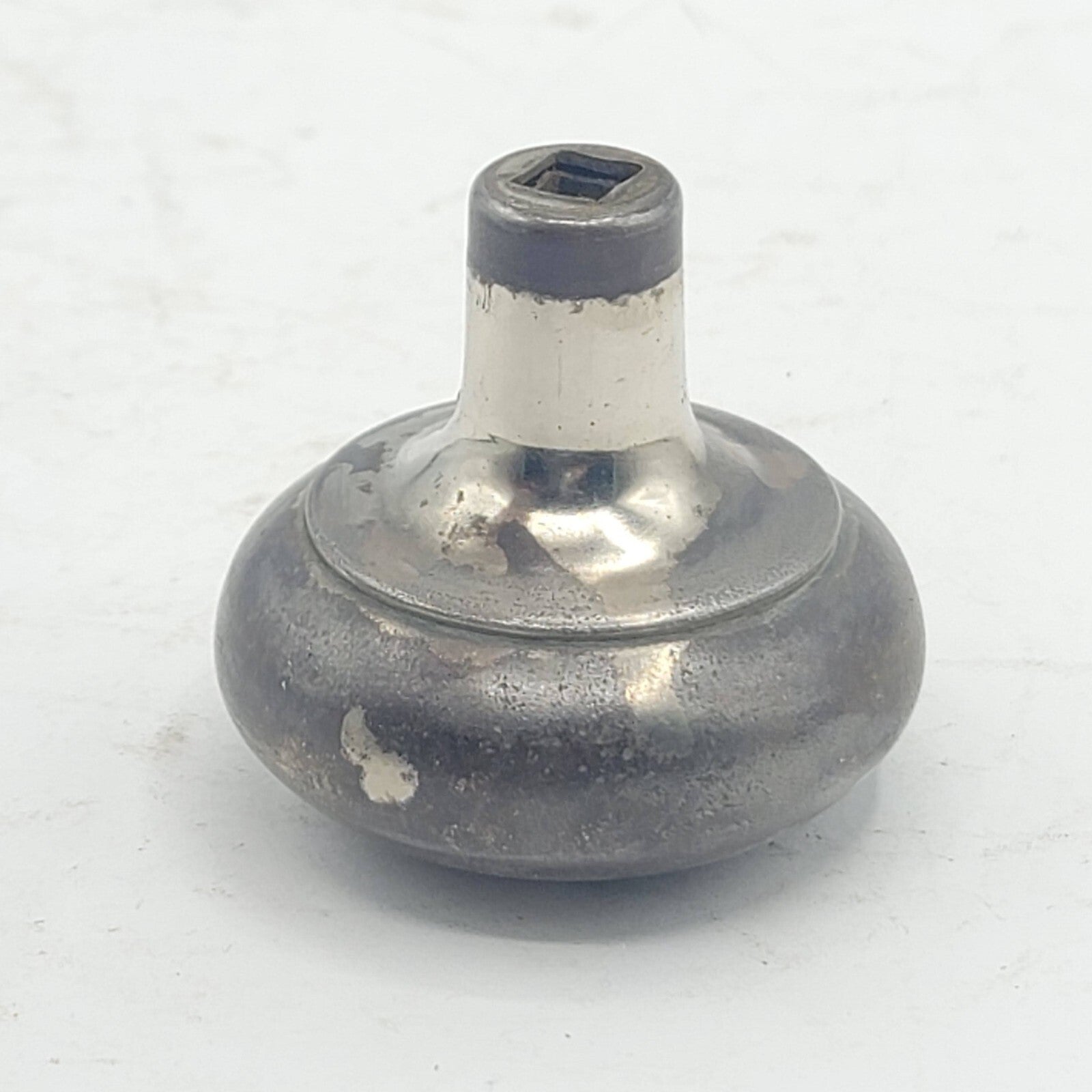 Single Vintage Smooth Steel Door Knob Reclaimed Salvage 2.25"   94k