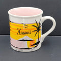 Vintage Hawaii Coffee Mug Hilo Hattie Palm Trees Sunset Souvenir