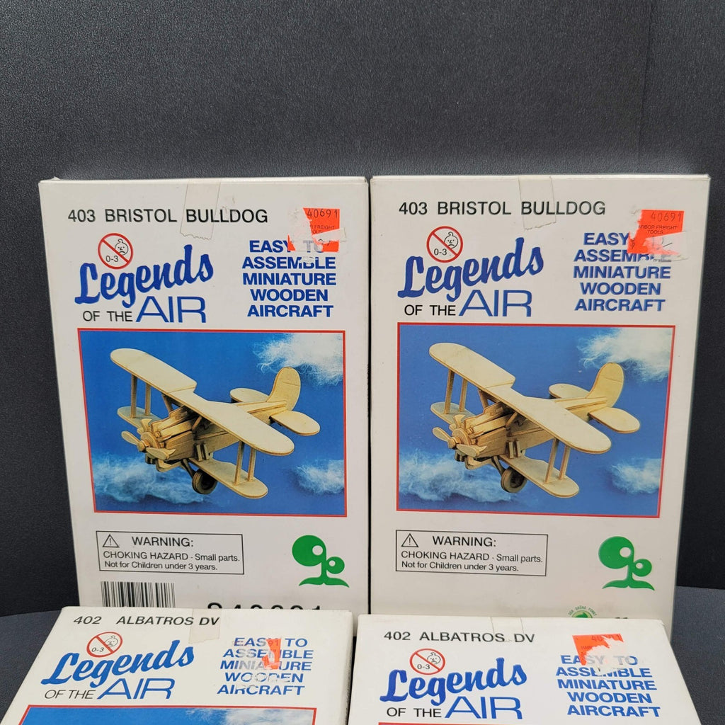 Legends of the Air Balsa wood 3 D models aircraft Complete set of 6 kits New