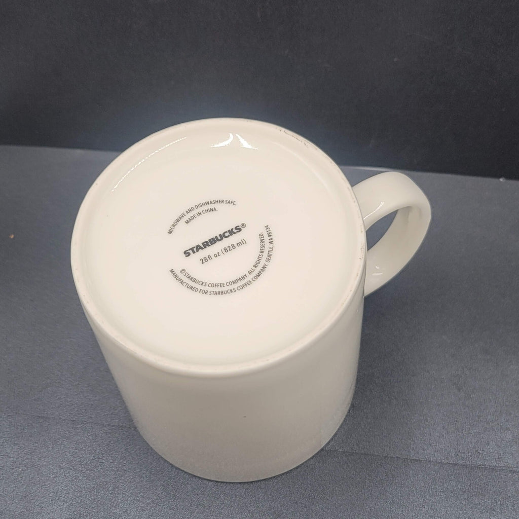 Starbucks Coffee is Magic XL 28oz Coffee Mug Cup Pink White Large