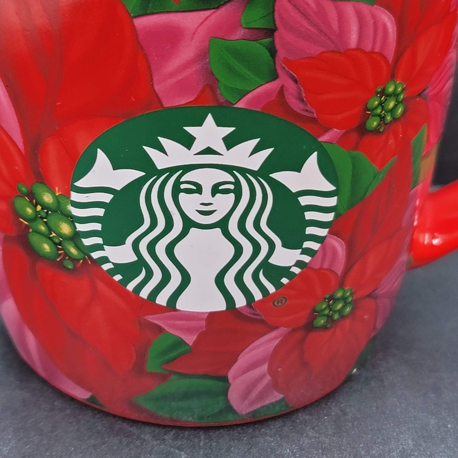 Starbucks Holiday 2020 Green Mermaid Logo Coffee Mug 12 Fl Oz Red Cup Poinsettia
