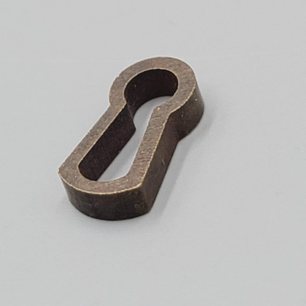 Vintage SINGLE Brass Skeleton Key hole Insert Escutcheon Salvage Hardware 3/4"