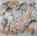 Jewelry Lot Necklace Bracelet Earrings Wood Boho Stone Bead 40 pcs