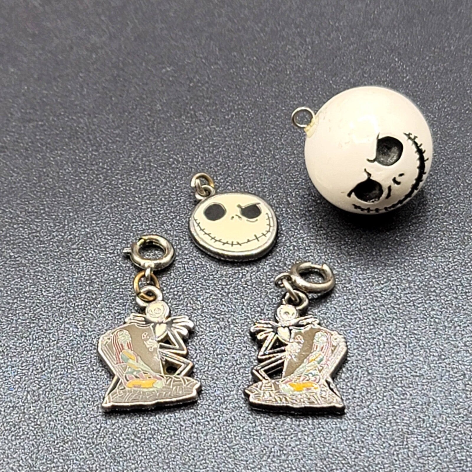 Jack Skellington Charm Lot of 4 Enamel Sally Nightmare Before Christmas