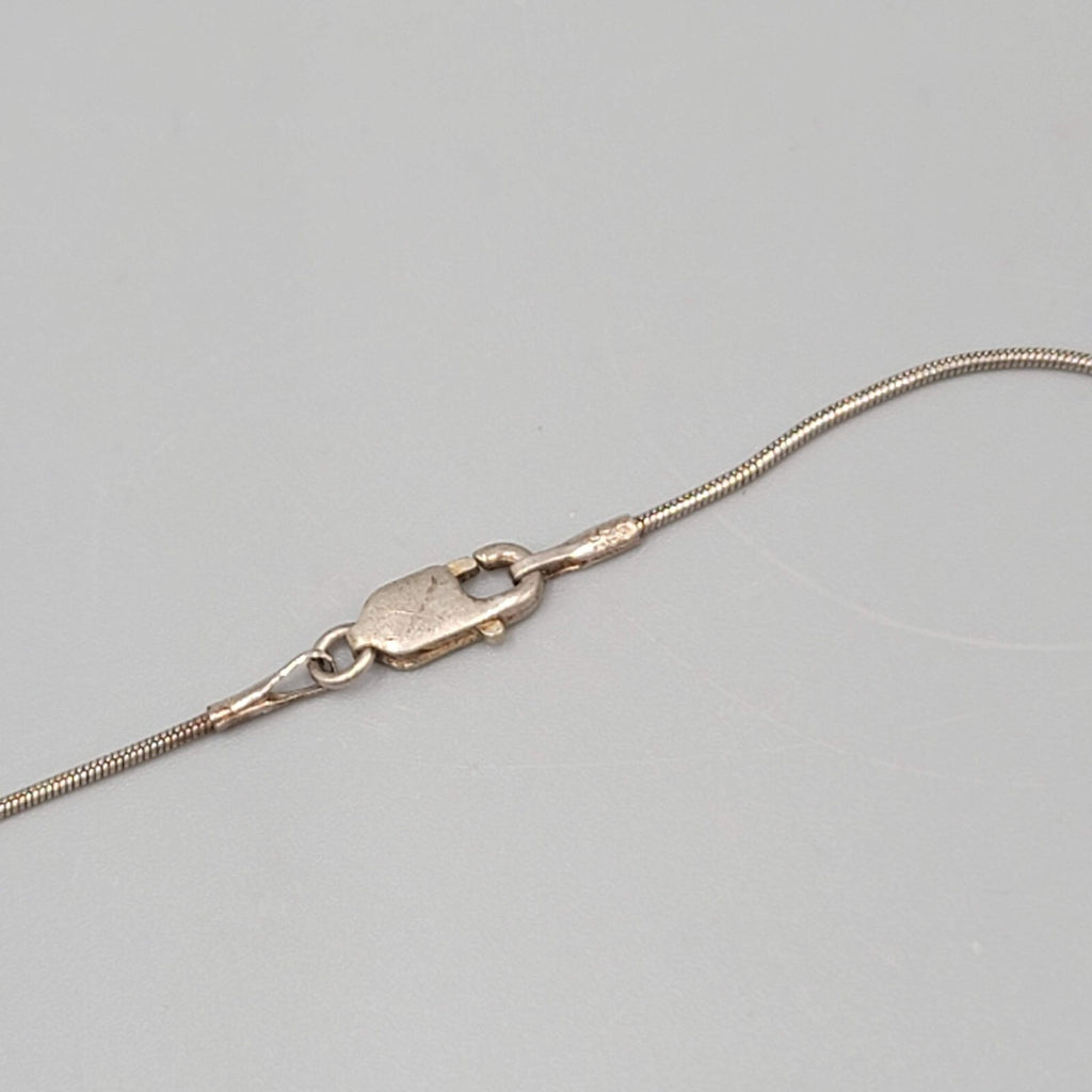 Red Heart Lovers Bench Pendant Sterling Silver Necklace Snake Chain 16"