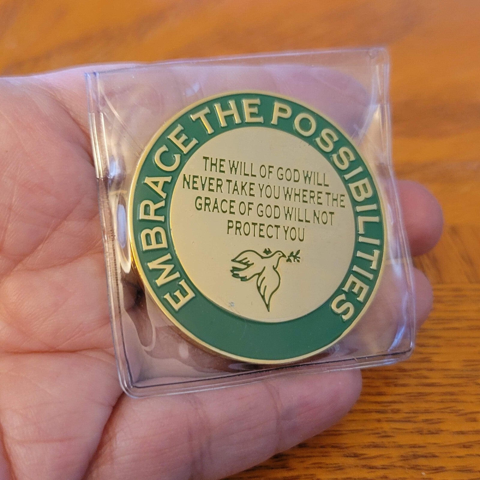 Please Forward Token Lot Coin Medal 2 in Gold tone Green Enamel Lot of 9