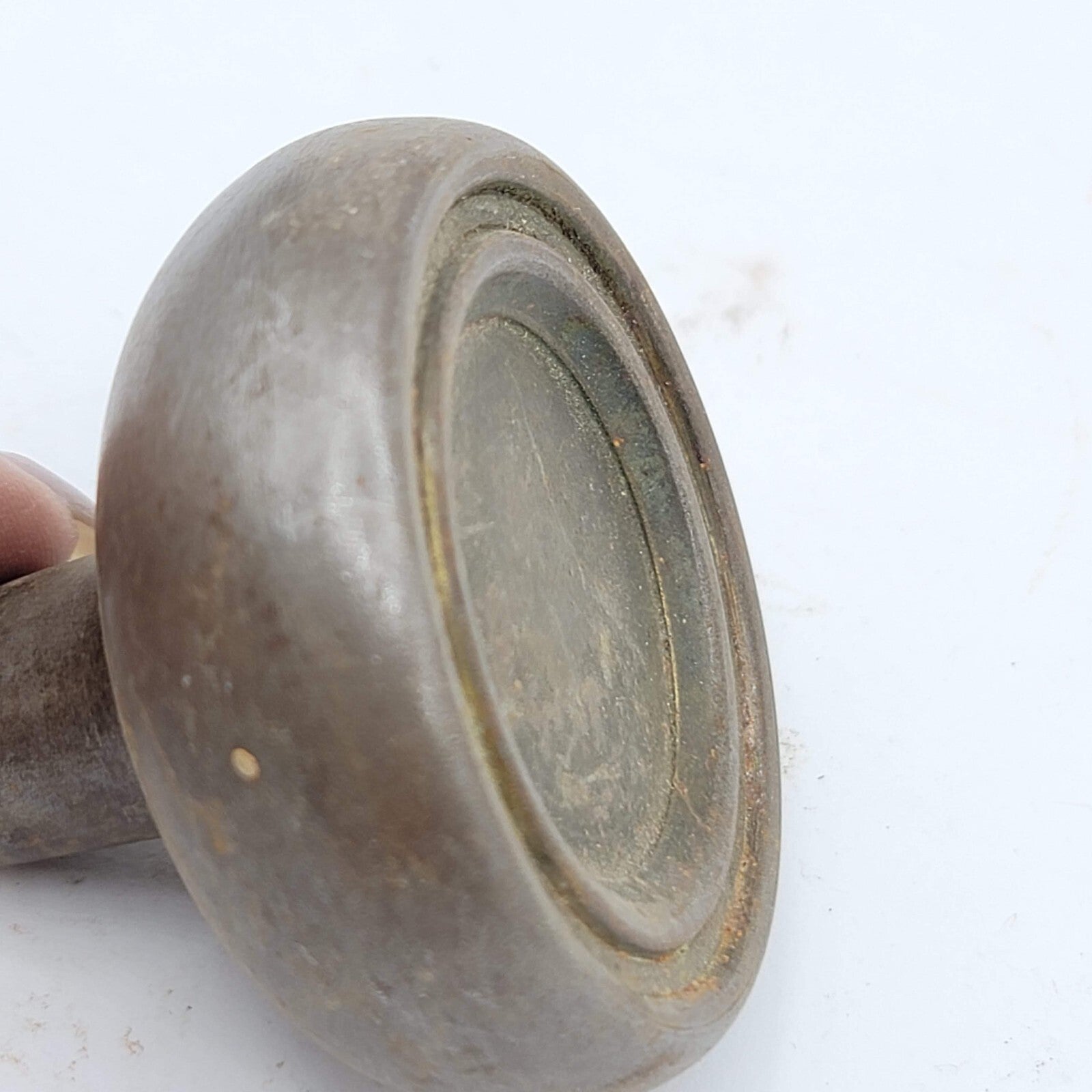 Single Vintage Steel Recessed Door Knob Reclaimed Salvage 2.25"