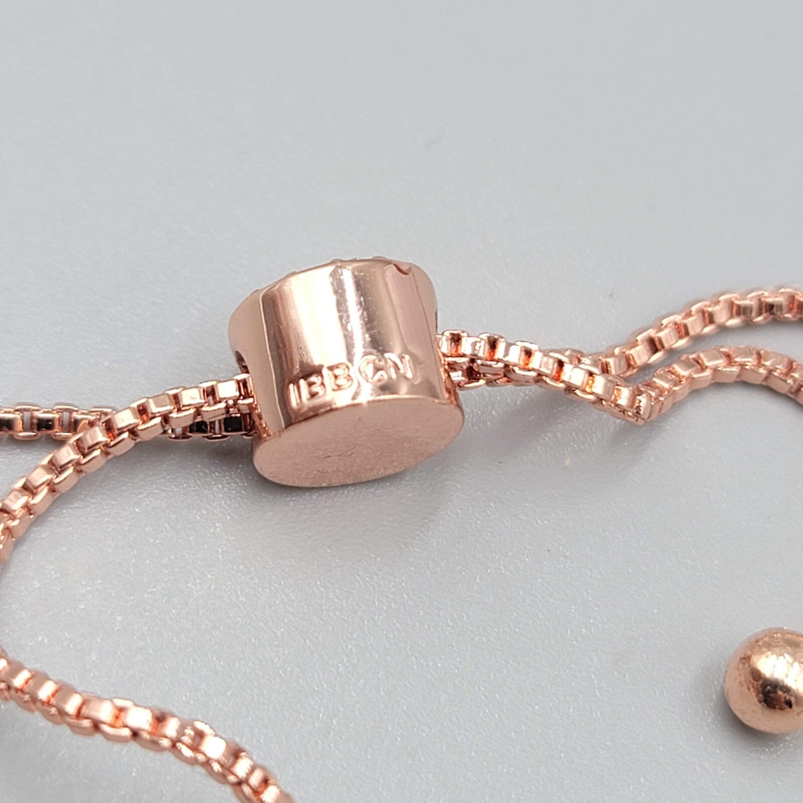 IBB CN Loved and Blessed Bracelet Rose Gold tone Crystal Rhinestone Adjustable