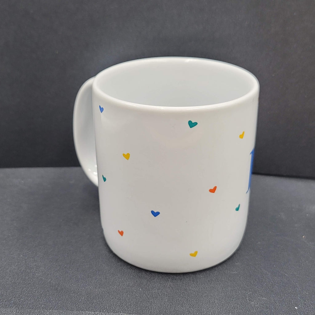 Vintage I Love You Hearts Coffee Mug Tea Cup Ceramic Designers Collection